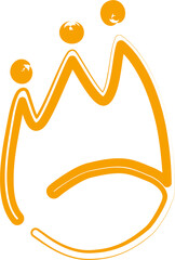 Crown queen or king hand drawn, royal, imperial, monarch