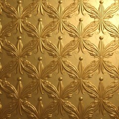 Fototapeta premium Golden Luxury Background Art Deco Pattern Over Wall 