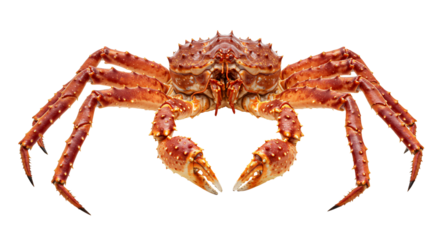 Red King Crab PNG, seafood animal isolated on transparent background