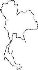 Thailand Map And Flag Vector Icon Design