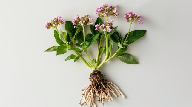 Valerian root extract as a natural adaptogen for relaxation and emotional health.