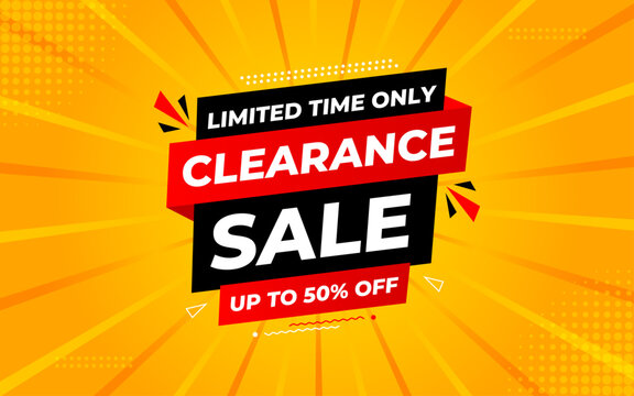 Clearance sale super offer sale banner template. stock clearance background. stock out banner template design for web or social media, Sale special offer. abstract vector design.
