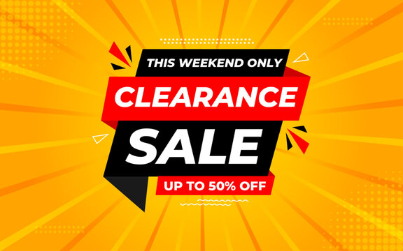 Clearance sale super offer sale banner template. stock clearance background. stock out banner template design for web or social media, Sale special offer. abstract vector design.