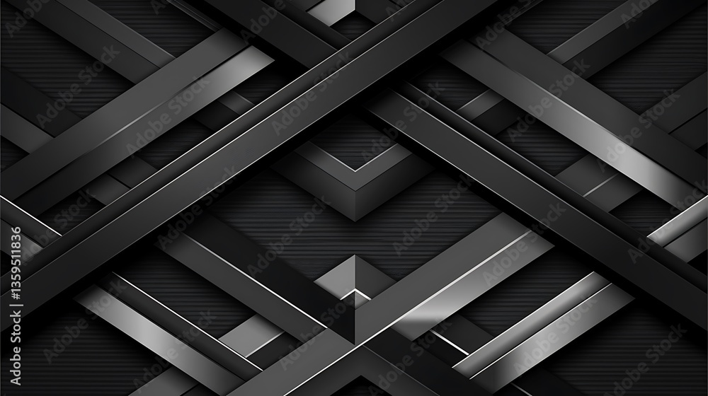Poster abstract background design with intersecting geometric shapes and elements