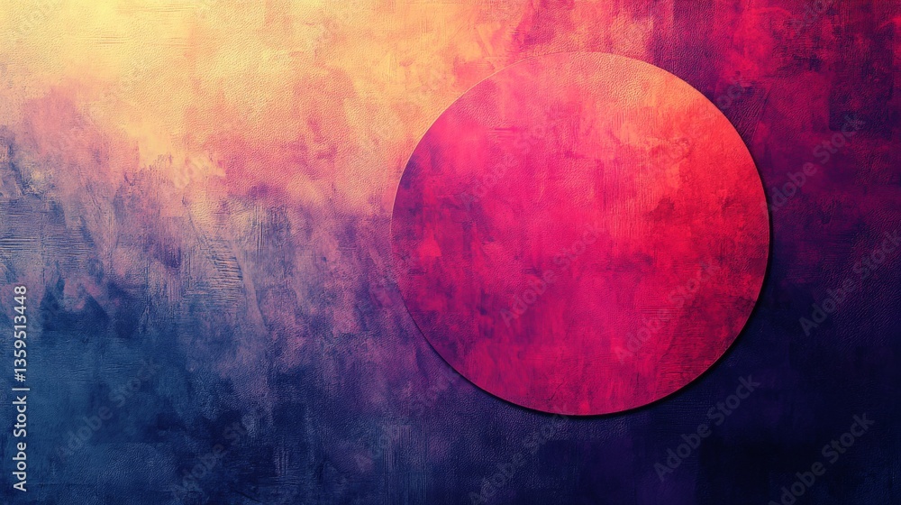 Aufkleber vibrant round abstract background with multicolored textured patterns and gradient light effects