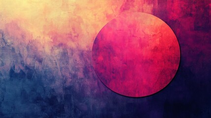 Vibrant round abstract background with multicolored textured patterns and gradient light effects