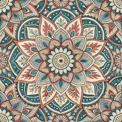 Seamless Mandala Pattern Design Intricate, Geometric & Bohemian Designs