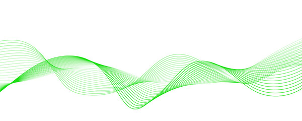 Absract green wave vector background