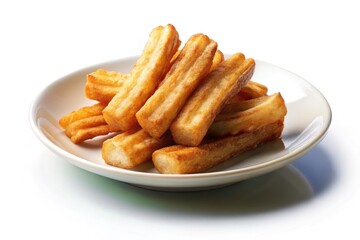 Crispy Crinkle-Cut Potato Sticks: Homemade Snack - Minimalist Food Photography
