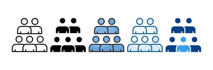 Teamwork Icon Set Multiple Style Collection