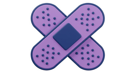 Isolated Band-Aids Crossed
