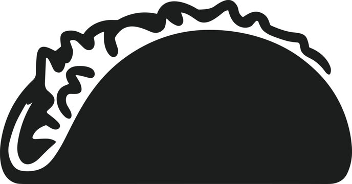 recommend clip art: Taco Silhouette Vector Illustration – Mexican Street Food Icon