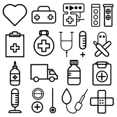 Medical & Healthcare Icons Set