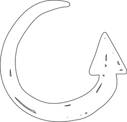 Set of arrow, hand drawn icons