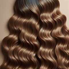 Fototapeta premium Fine Wavy Hair Thin wavy strands that lack volume but have a gen