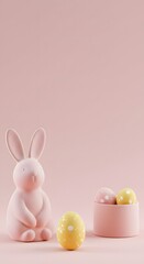 easter bunny with easter eggs