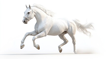 Picture presenting the galloping white horse
