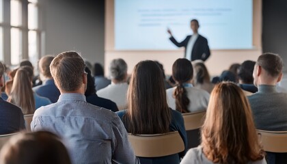 Rede, audience of adults, Vortrag, Präsentation