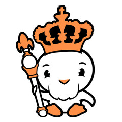Bird King Crown Ruler Beard Old Kingdom Duck Cute Design Lover Art Vector Illustration Card T-Shirt Poster Sticker Graphic Print Decorative Drawing Isolated Logo Decoration Symbol Creative Cool Style
