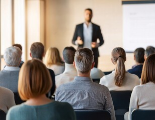 Rede, audience of adults, Vortrag, Präsentation