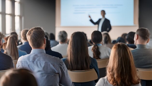 Rede, audience of adults, Vortrag, Pr&auml;sentation