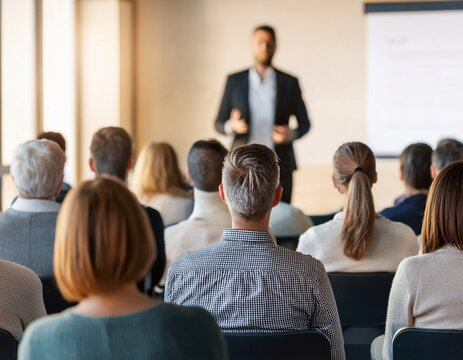Rede, audience of adults, Vortrag, Pr&auml;sentation
