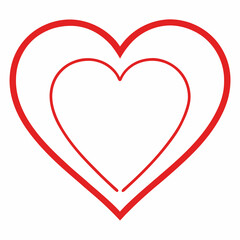 Collection of Unique Heart Shapes, Symmetrical, Tilted, Hand-Drawn, Puffy, Thin Outline, Thick Outline, Double Layered, Geometric Heart, Wide, Modern Minimalist, and Valentine Variations PNG