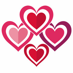 Collection of Unique Heart Shapes, Symmetrical, Tilted, Hand-Drawn, Puffy, Thin Outline, Thick Outline, Double Layered, Geometric Heart, Wide, Modern Minimalist, and Valentine Variations PNG