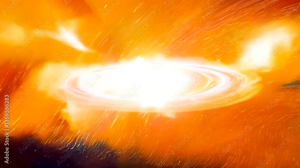 Wall mural exploring the mesmerizing spiral of a neutron star in deep space