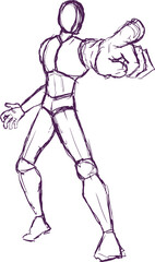 Design of sketch body reference illustration