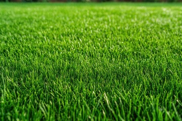 Fototapeta premium Green grass texture background. Green grass border frame for easter background, banner, template