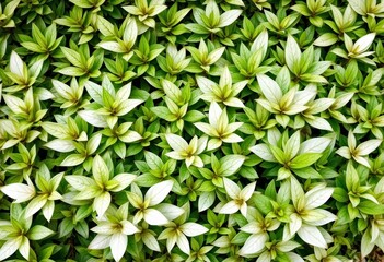 Obraz premium Dense green foliage interspersed with striking albino leaves, variegated, plant life