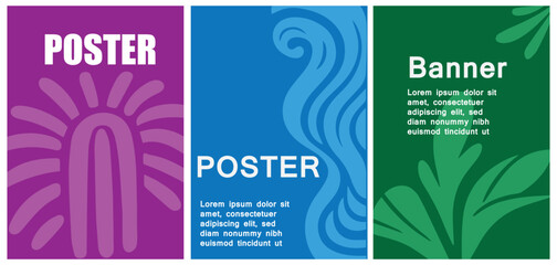 Creative Abstract Poster and Banner Design with Modern Aesthetic Elements.
