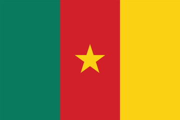 Cameroon Flag Vector Clipart Illustration - High-Quality Digital Artwork of the National Flag of Cameroon with Bold Colors and Crisp Lines, Perfect for Graphic Design Projects and Commercial Use