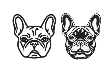 bulldog Black and White Vector