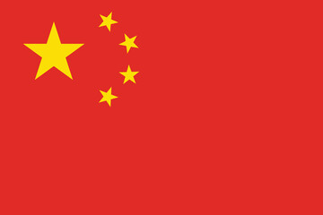 High-Quality China Flag Vector Clipart Illustration - Detailed National Flag Design with Red Background, Yellow Stars, and Crisp Lines - Ideal for Web, Print, and Graphic Design Projects