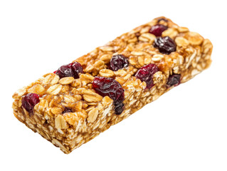 Isolated Granola Bar with Berries