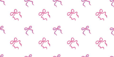 Colorful seamless pattern with cheerful bows for fabric design