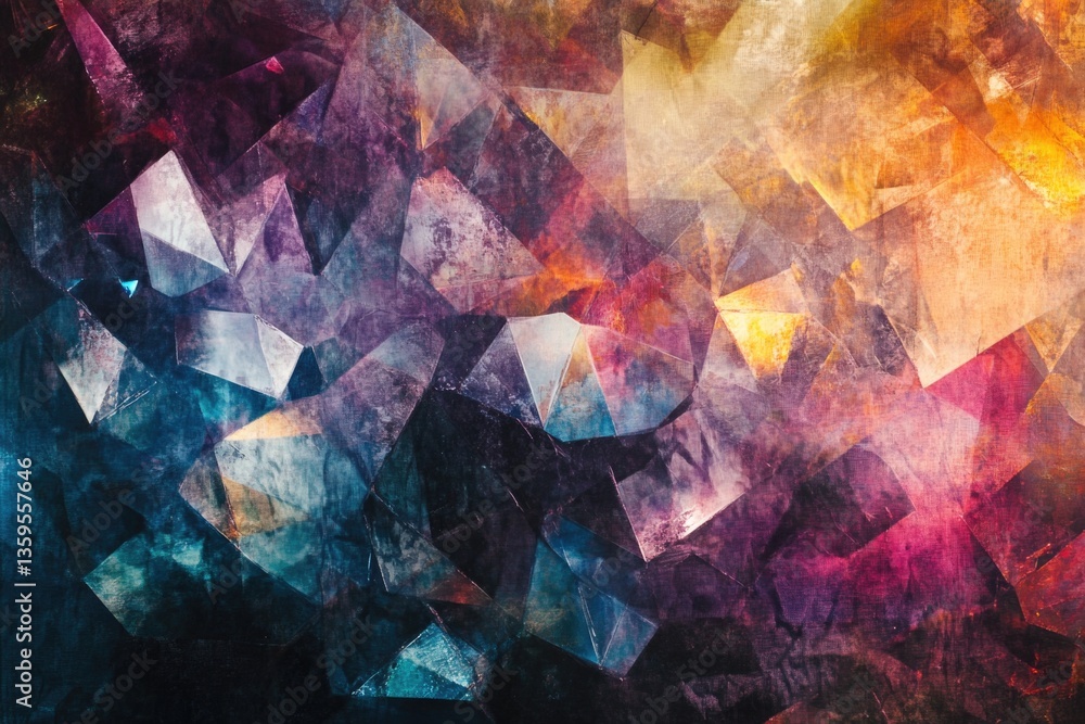 Poster a captivating abstract backdrop featuring shimmering crystal elements.