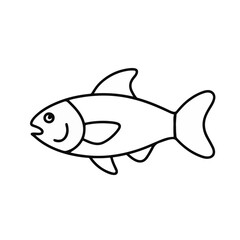 cartoon fish illustration on a white background  