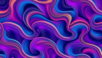 Fototapeta premium Elegant seamless vector pattern with flowing, curved lines forming a sophisticated design, backdrop, premium
