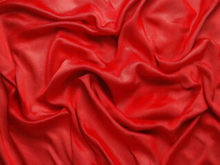 Obraz premium Luxurious crimson fabric elegantly draped, creating a sensuous texture