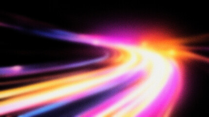 Grain noise texture Abstract blurred colorful light streaks on a dark background