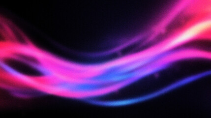 Grain noise texture Abstract Blurry pink, blue, purple light streaks on dark background