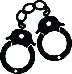 Handcuff Silhouette Vector Design