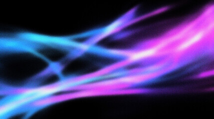 Grain noise texture Abstract Glowing streams of blue and pink on a dark background