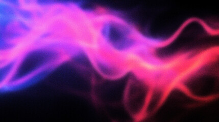 Grain noise texture Abstract Swirling, blurry waves of pink, purple, red on dark backdrop