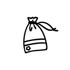 シンプルな巾着のイラスト素材