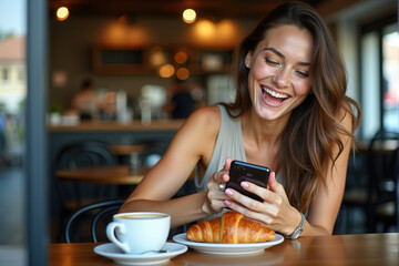 Candid Moment of a Woman Enjoying Coffee