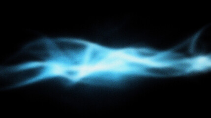 Grain noise texture Ethereal blue wave against dark backdrop; abstract, glowing, and dreamy